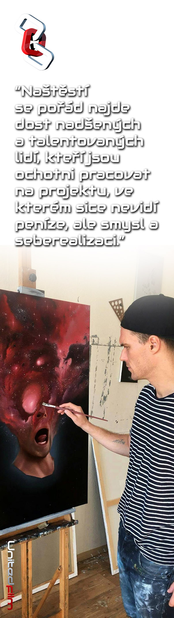 Interview články foto s citací vertikal