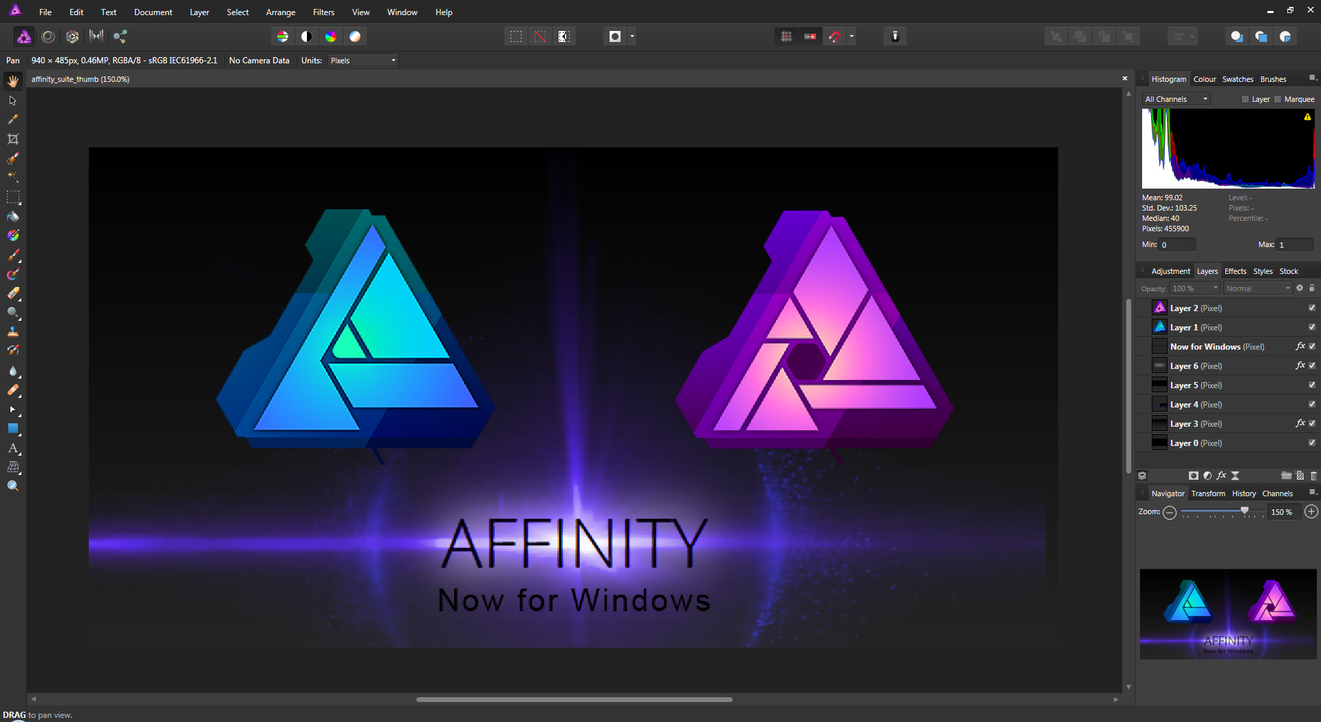 affinity designeri screen